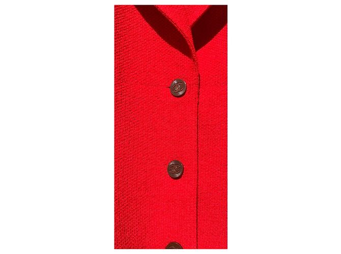 Blazer Chanel in tweed rosso - vista 9