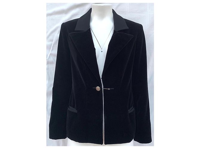 Chanel Tuxedy Jacke aus schwarzer Wolle - Ansicht 2