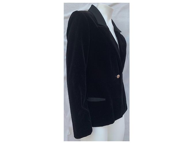 Chanel Tuxedy Jacke aus schwarzer Wolle - Ansicht 3
