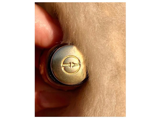 Abrigo duffle de piel de cordero beige Gucci - vista 4