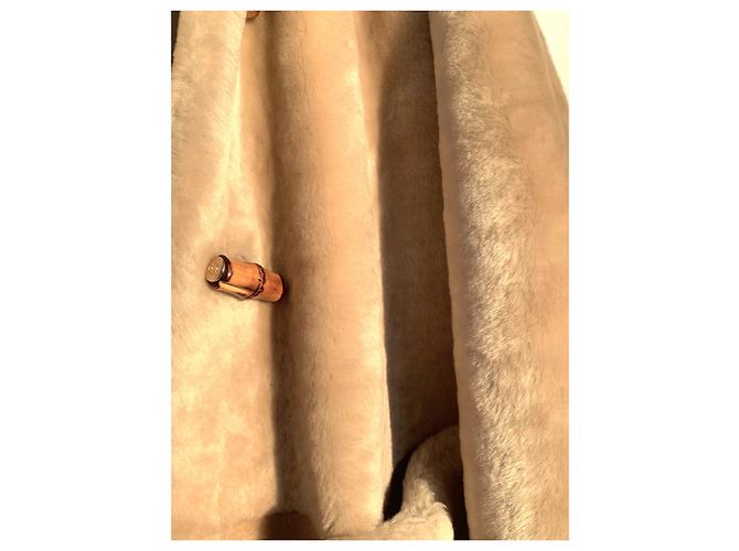 Abrigo duffle de piel de cordero beige Gucci - vista 7