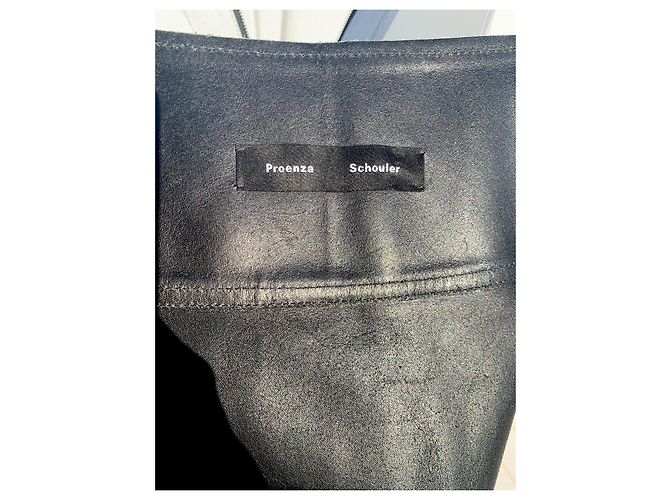 Falda mini de cuero Proenza Schouler Blanca Blanco - vista 4
