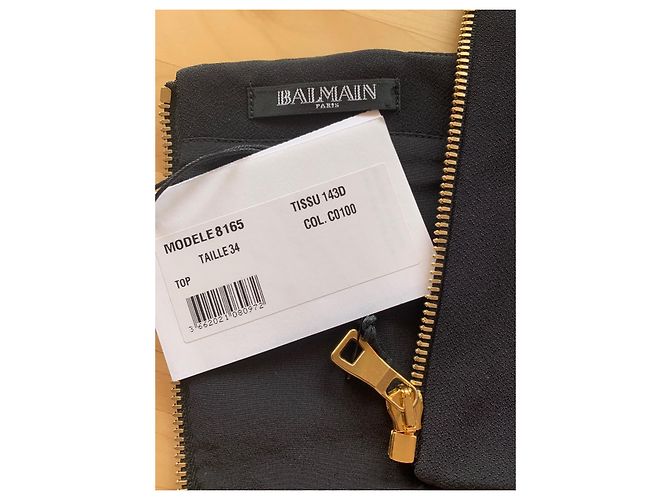 Corpiño Balmain de lana negro - vista 4