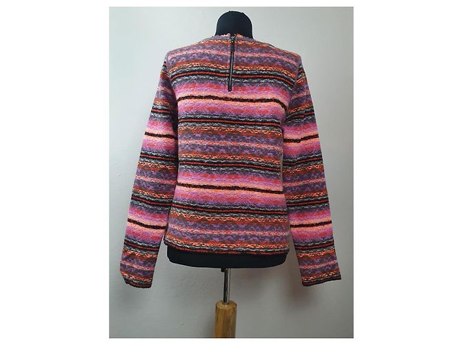 Marc Cain Pullover mehrfarbig aus Wolle und Alpaka Mehrfarben - Ansicht 4