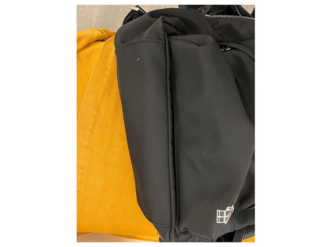 Zaino Karl Lagerfeld nero in pelle e nylon - vista 5
