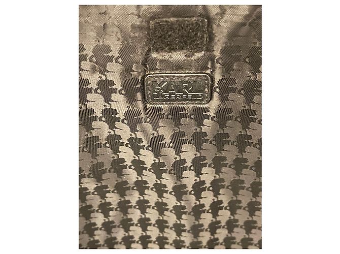 Zaino Karl Lagerfeld nero in pelle e nylon - vista 8
