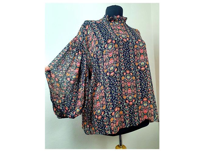 Autre Marque Blusa Hunky Dory floral plisada de viscosa Multicolor - vista 2
