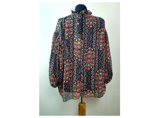 Autre Marque Blusa Hunky Dory floral plisada de viscosa Multicolor - vista 3