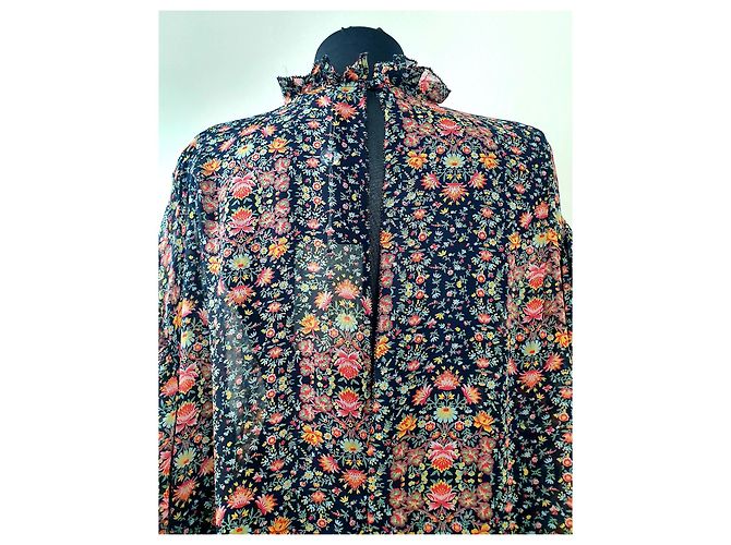 Autre Marque Blusa Hunky Dory floral plisada de viscosa Multicolor - vista 4