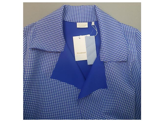 Autre Marque Gabardina Rich & Royal Vichy Azul Royal Blanco - vista 5