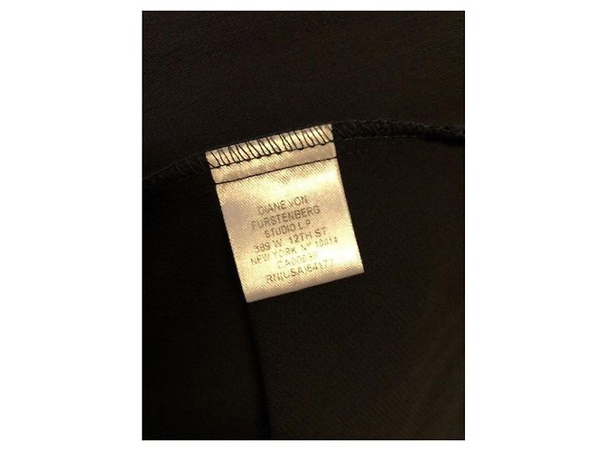 Diane Von Furstenberg Abito vintage DvF Obi nero e oro D'oro - vista 10