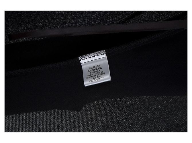 Diane Von Furstenberg Abito vintage DvF Obi nero e oro D'oro - vista 11