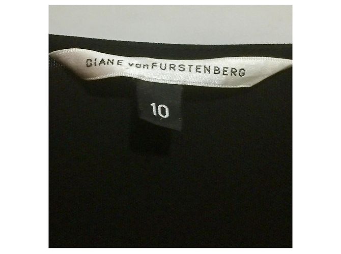 Diane Von Furstenberg Abito vintage DvF Obi nero e oro D'oro - vista 8