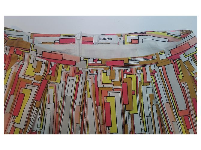 Gonna midi multicolore in cotone Turnover - vista 4