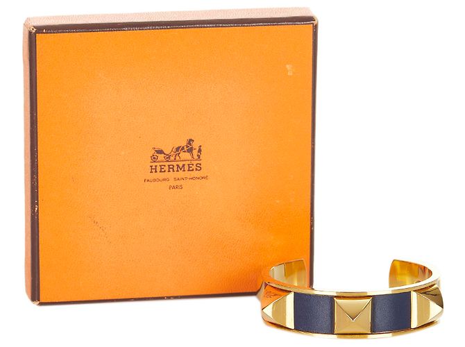 Hermès Pulsera Hermes Gold Medor Stud Dorado Púrpura - vista 5