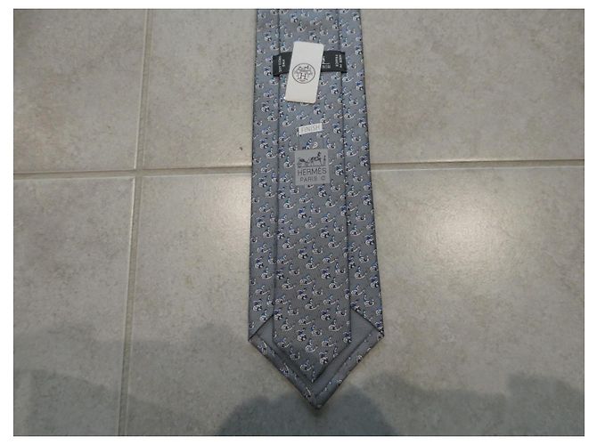 neue hermès krawatte mit tag Grau - Ansicht 2