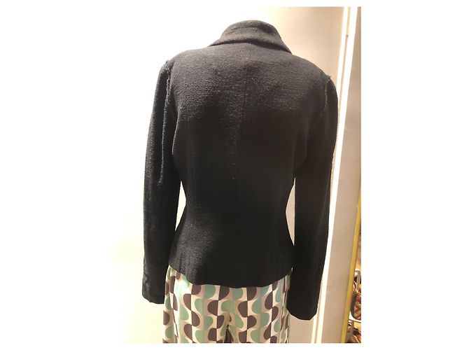 Chanel Black Wool Jacket - vista 2