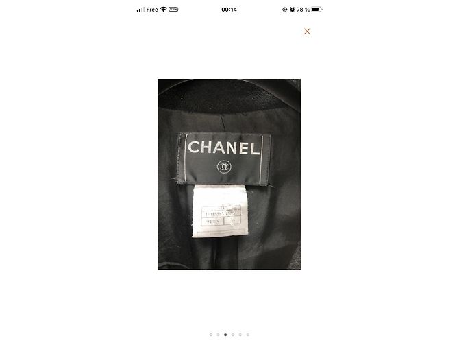 Chanel Black Wool Jacket - vista 3