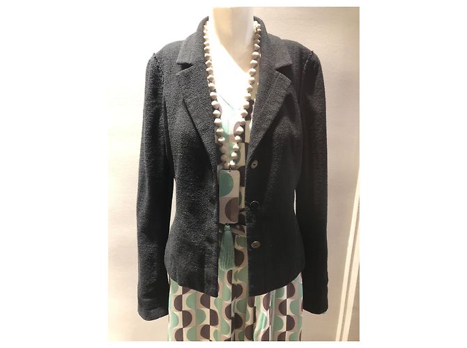 Chanel Black Wool Jacket - vista 5