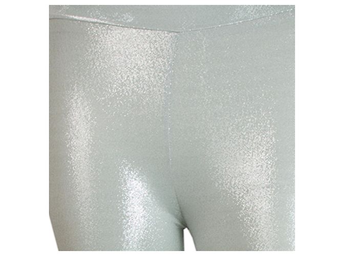 Autre Marque Delphine Murat Pantalone Leggings Glitterato Celeste Celeste Blu chiaro - vista 4