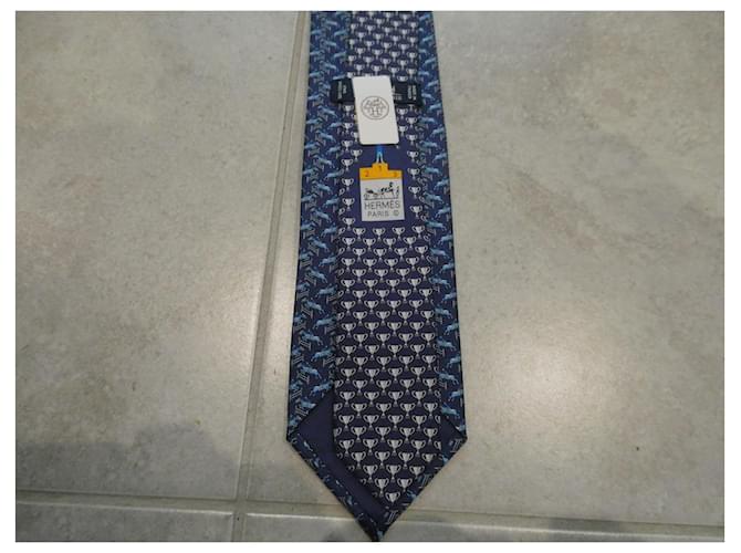 nuova cravatta hermès 2021 Blu navy - vista 2