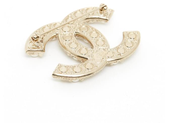 Chanel SPILLA IN DIAMANTI E PERLE CC D'oro - vista 3