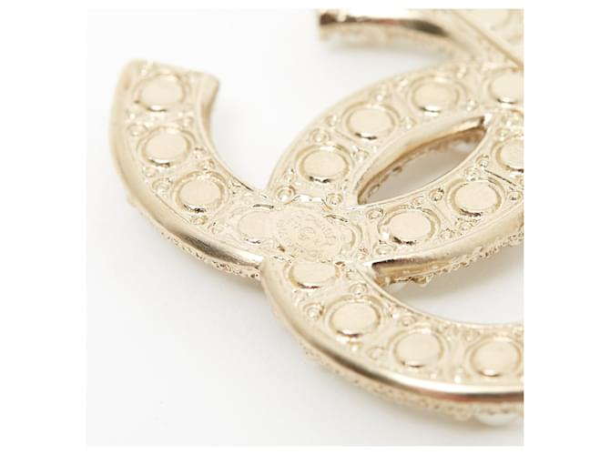 Chanel SPILLA IN DIAMANTI E PERLE CC D'oro - vista 4