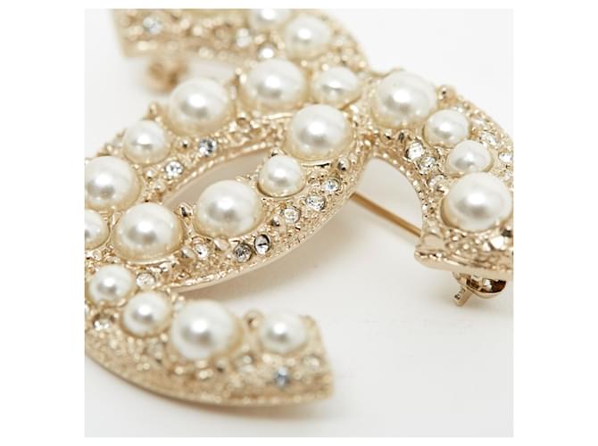 Chanel SPILLA IN DIAMANTI E PERLE CC D'oro - vista 5