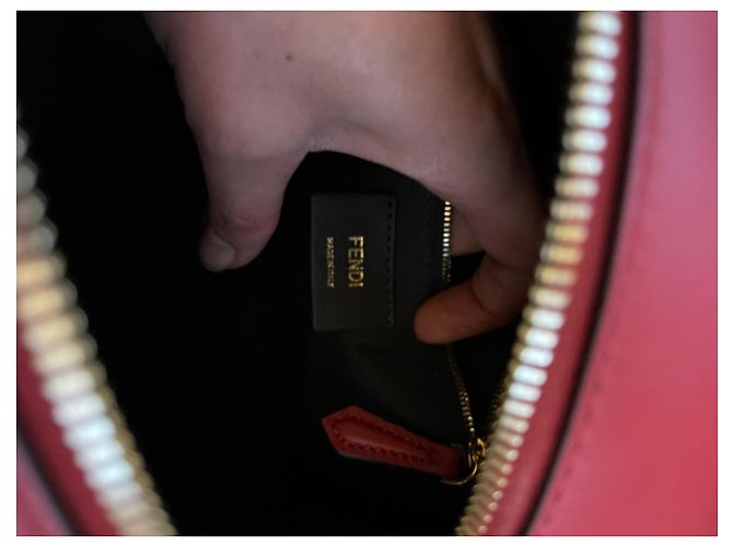 Zucchino Fendi Leather Backpack Red Gold Hardware - view 10