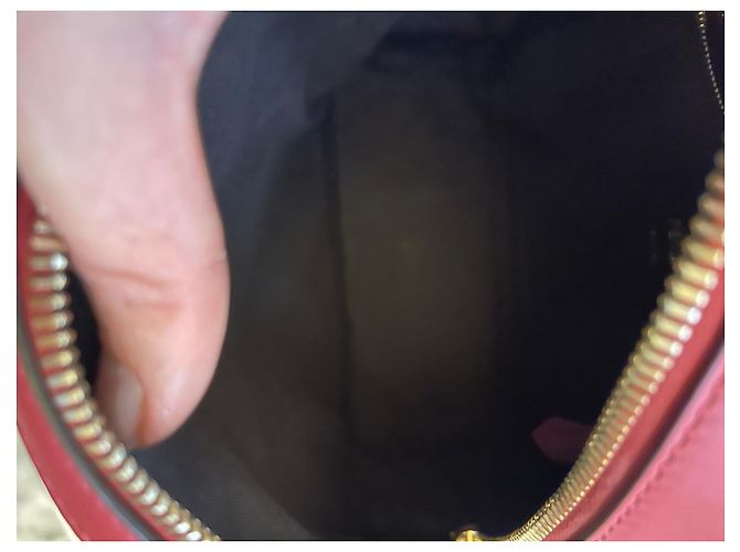 Zucchino Fendi Leather Backpack Red Gold Hardware - view 12