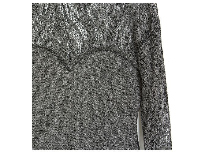 Chantal Thomass Silber- 1991 STRICKKLEID FR36/38 Schwarz - Ansicht 2
