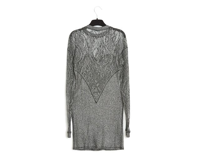 Chantal Thomass Silber- 1991 STRICKKLEID FR36/38 Schwarz - Ansicht 4