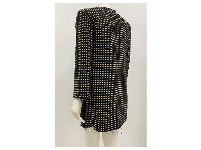 Abrigo de punto Shirtaporter negro con hilo dorado - vista 4