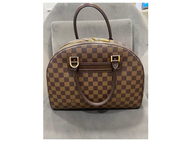Borsa Louis Vuitton Nolita Marrone Damier Ebene - vista 19