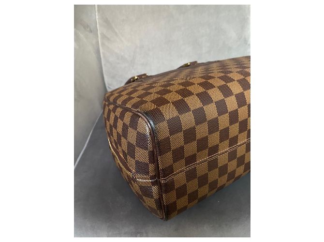 Borsa Louis Vuitton Nolita Marrone Damier Ebene - vista 7
