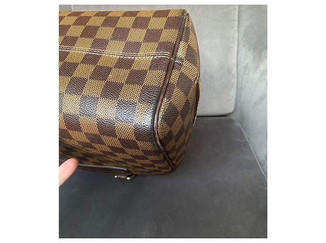 Borsa Louis Vuitton Nolita Marrone Damier Ebene - vista 8