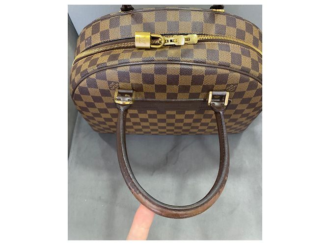 Borsa Louis Vuitton Nolita Marrone Damier Ebene - vista 9
