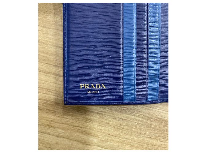 Cartera Prada Peada de piel Saffiano azul - vista 11