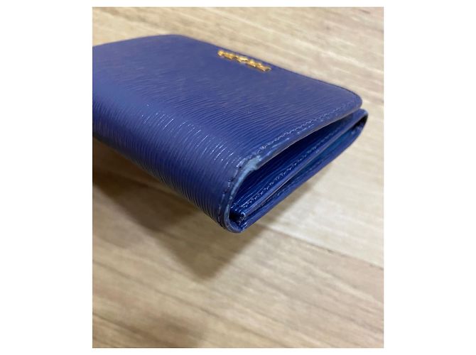 Cartera Prada Peada de piel Saffiano azul - vista 5