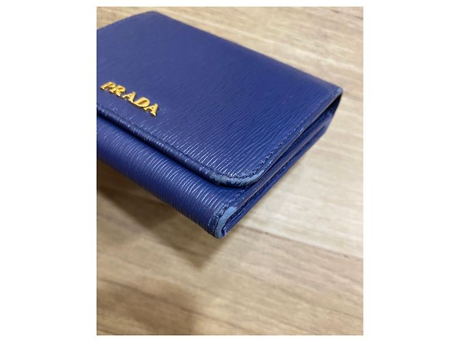 Cartera Prada Peada de piel Saffiano azul - vista 7