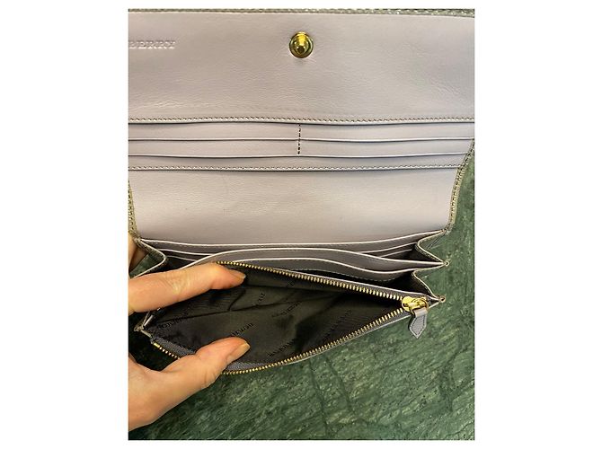 Burberry Two Tone Glossy Leather Wallet - view 10
