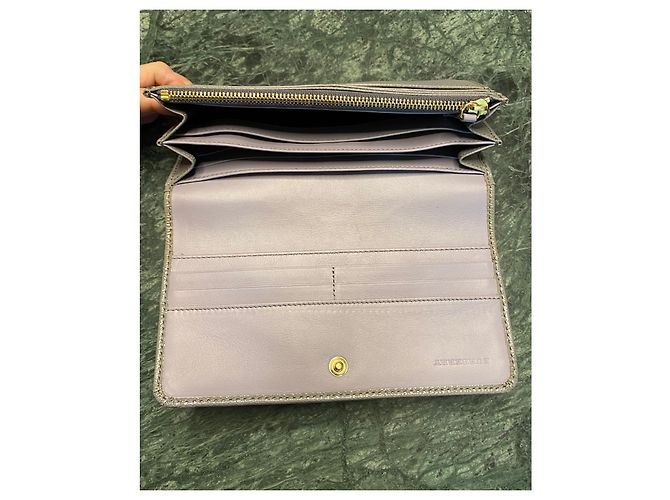 Burberry Two Tone Glossy Leather Wallet - view 12