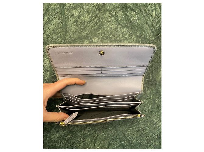 Burberry Two Tone Glossy Leather Wallet - view 9