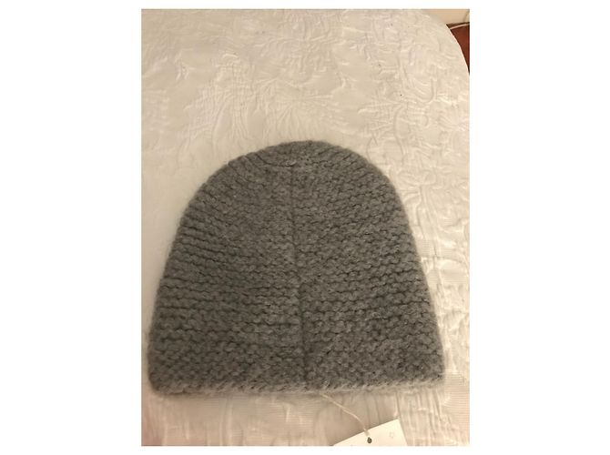 Jennifer Behr Leopard Embroidery Wool Hat Grey - view 3
