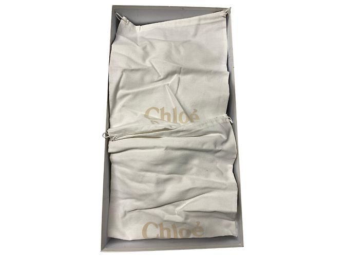 Chloé Chloe Hannah Fringe Kniehohe Stiefel aus blauem Wildleder Marineblau - Ansicht 9
