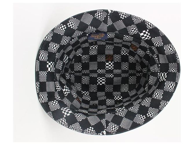 Louis Vuitton Size 60 Black x White Distorted Damier Bucket Hat Fisherman - Ansicht 10