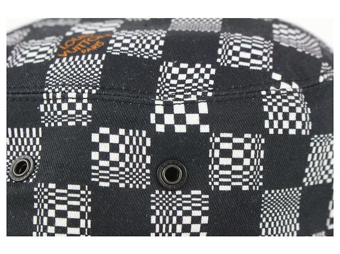 Louis Vuitton Size 60 Black x White Distorted Damier Bucket Hat Fisherman - Ansicht 3
