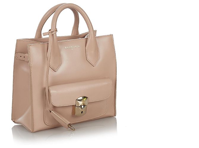 All Afternoon Balenciaga Borsa a tracolla in pelle marrone con lucchetto per tutto il pomeriggio - vista 2