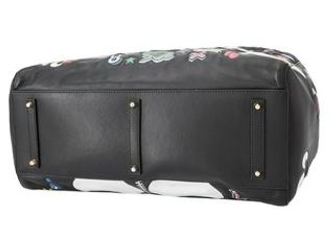 Anya Hindmarch Ebury All Over Sticker Tote Nero - vista 4