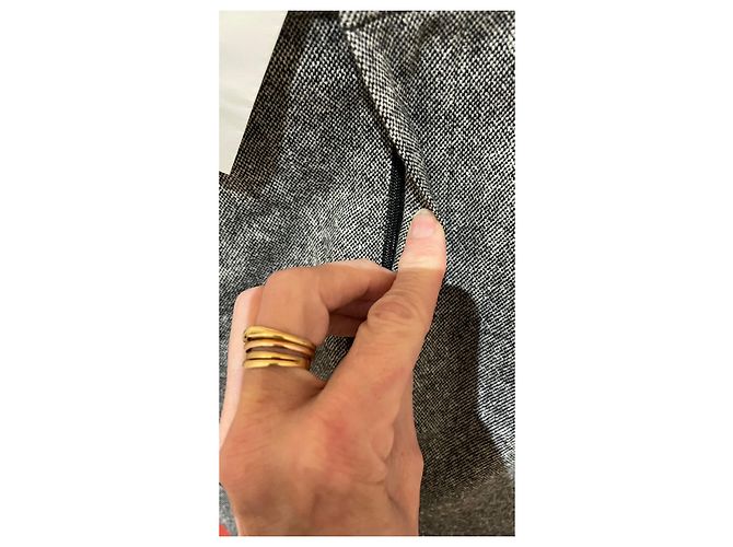Shorts Agnès b. de lã e seda cinza - vista 4
